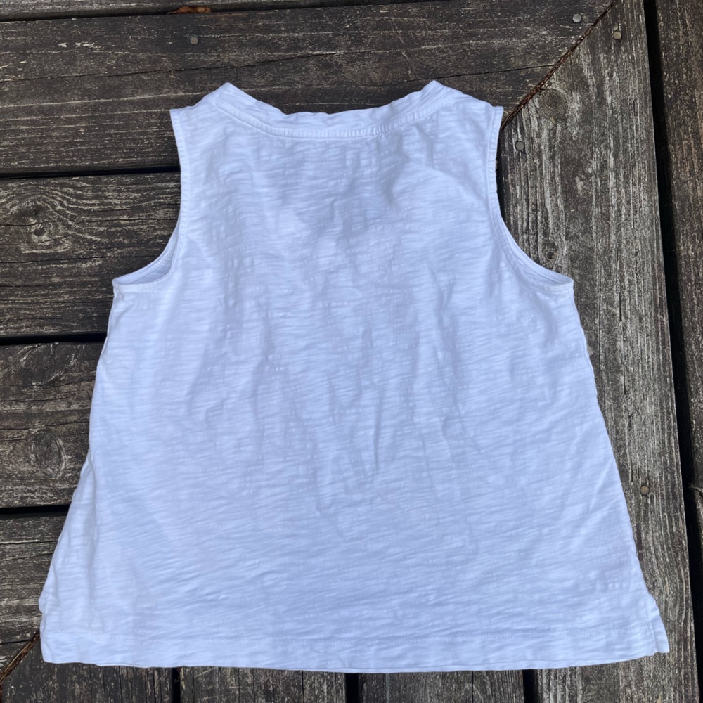 Escape Textured Peruvian Cotton Sun and Sea Tank White XS - Picture 4 of 5